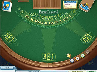 Party Casino Blackjack Game